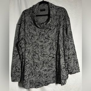 Lane Bryant blouse, gray & black, size 22/24
